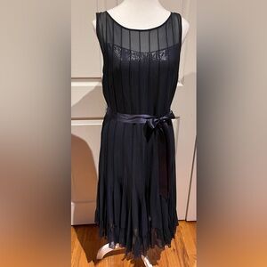 Rickie Freeman Teri John Silk Navy Sleeveless Dress